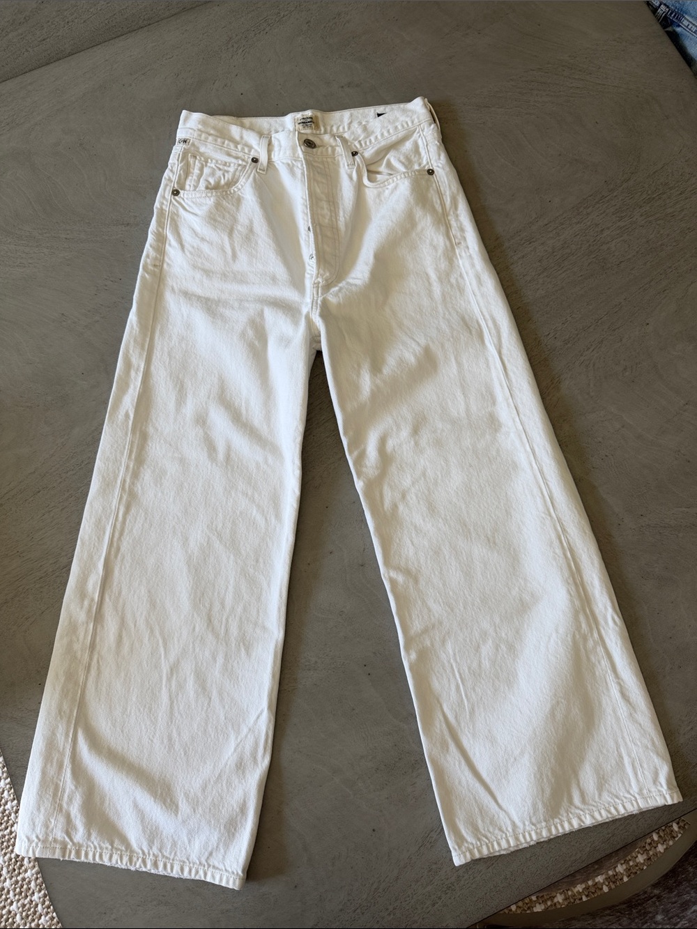 Women White Wide-Leg Jeans